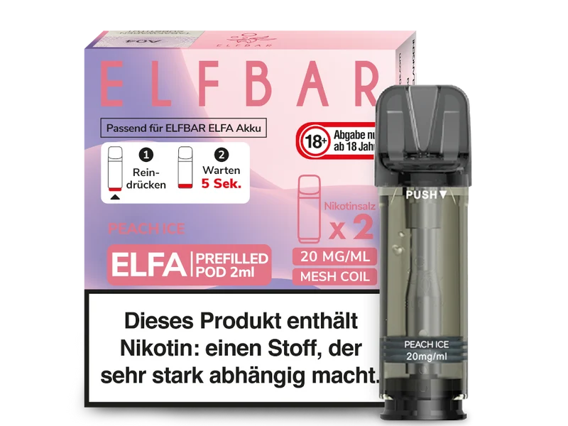 Elfbar ELFA - POD Peach ICE (2x2ml) 20mg