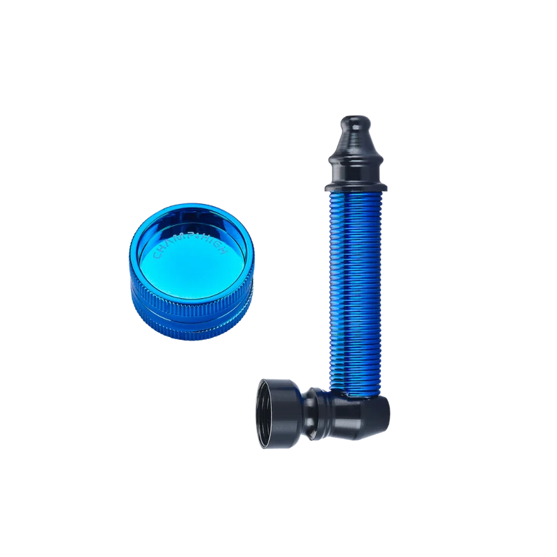 CHAMP - Mini Handpfeife 8 cm mit Grinder set - 2-lagig - 30mm - Metalschraube