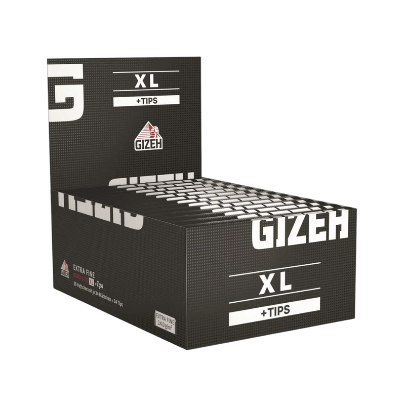 GIZEH BLACK - King Size XL + Tips