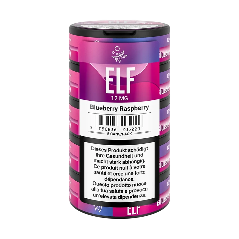 Elf Blueberry Raspberry Pouches 12mg