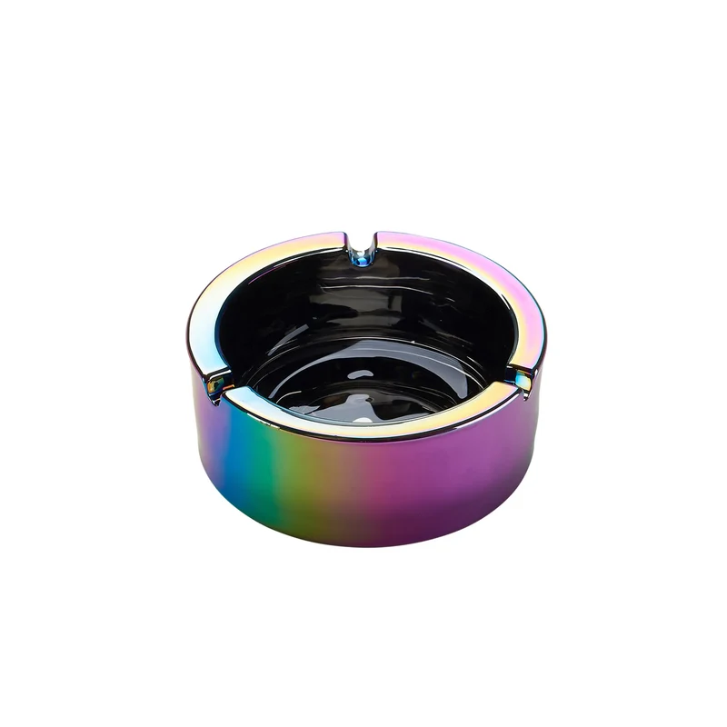 Champ Aschenbecher Regenbogenchrom Rund