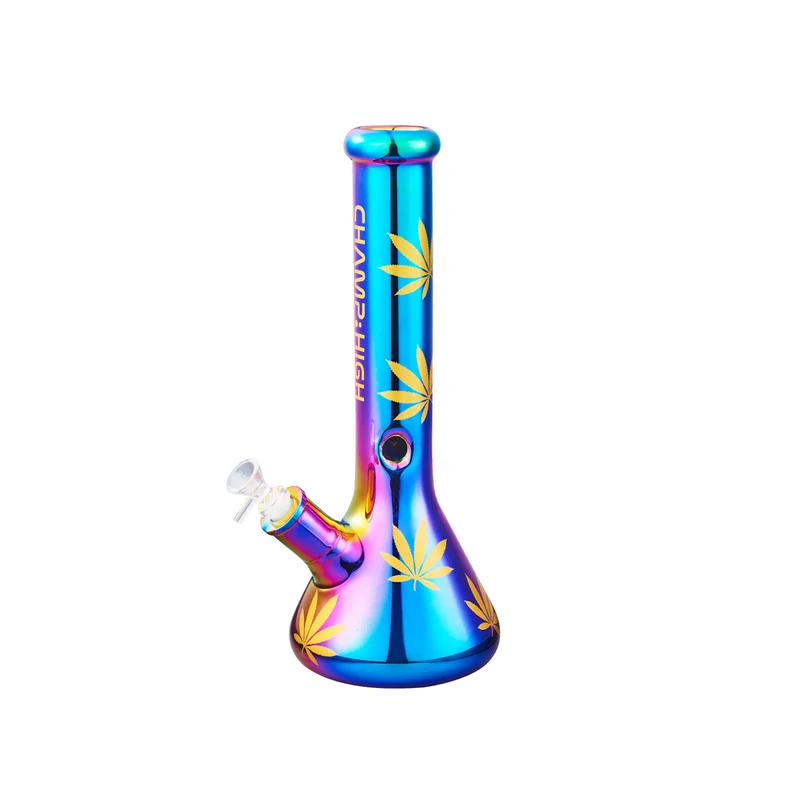 Champ High Glas Bong "Rainbow Leaf"