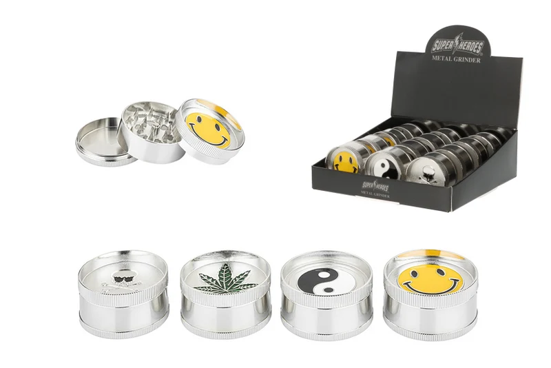 Super Heroes Grinder 3tlg. aus Metall 5cm Durchmesser