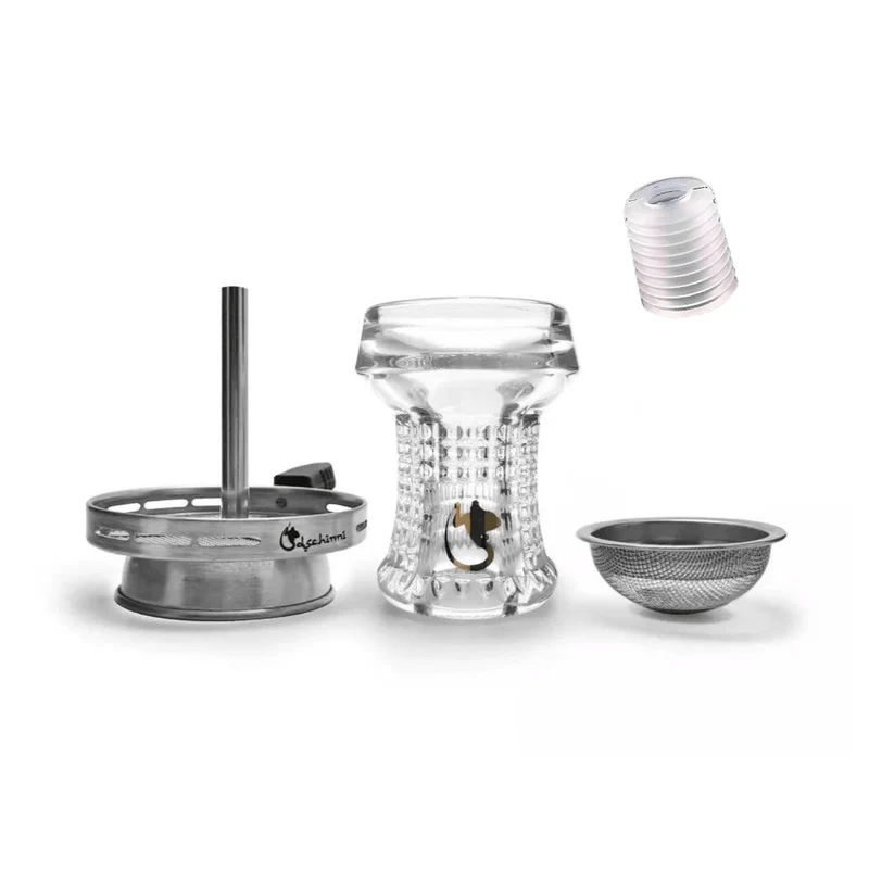 Glaskopf Dschinni Nero Kristall Glas Air Grip Set