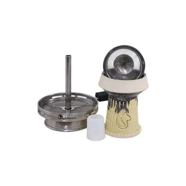 Dschinni Nero Steinkopf Schamottkopf Shisha Air Grip Set