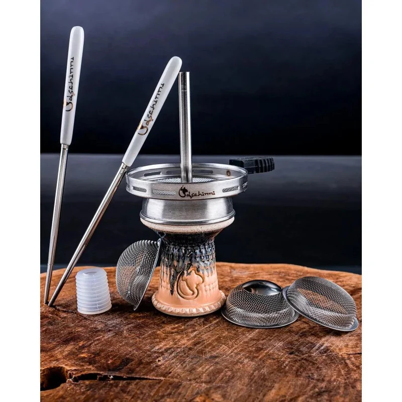 Dschinni Nero Steinkopf Schamottkopf Shisha Big Air Grip Set