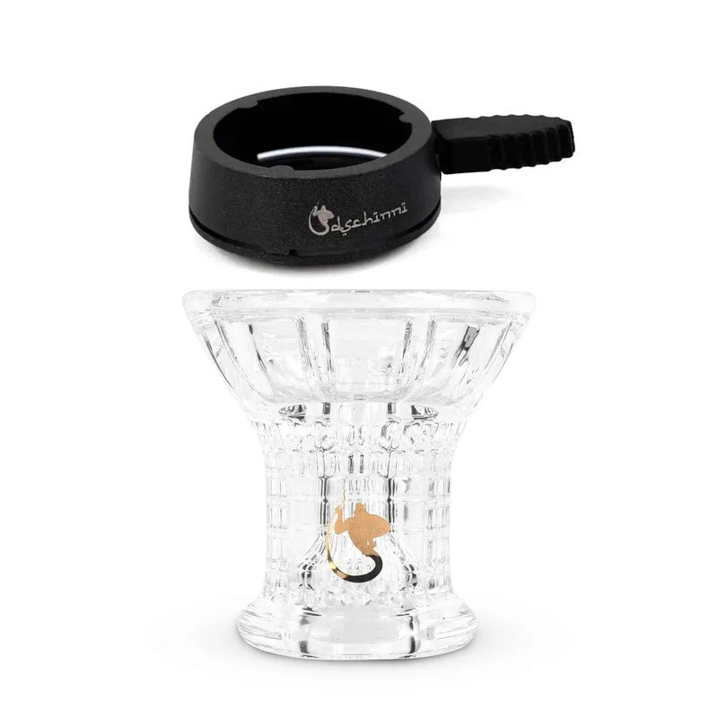 Dschinni Glaskopf Phunnel Apollon Set mit Mod und Screen HMD (zertifiziertes Laborglas High Borosilikatglas 3.3)