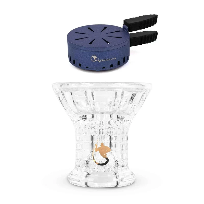 Dschinni Glaskopf Phunnel Apollon Set mit Mod und Crown HMD (zertifiziertes Laborglas High Borosilikatglas 3.3)