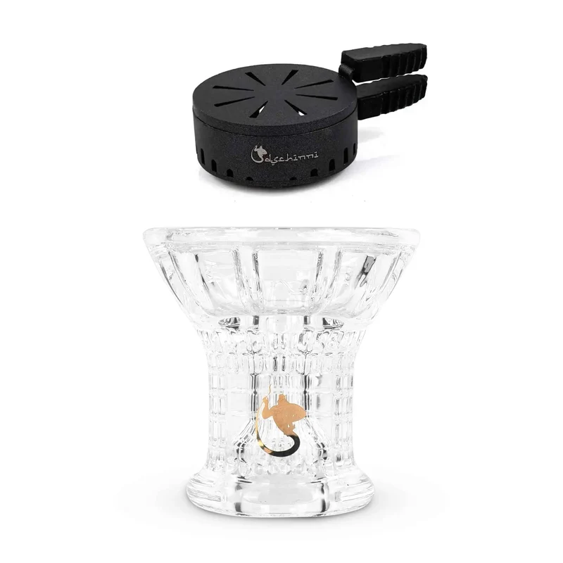 Dschinni Glaskopf Phunnel Apollon Set mit Mod und Crown HMD (zertifiziertes Laborglas High Borosilikatglas 3.3)