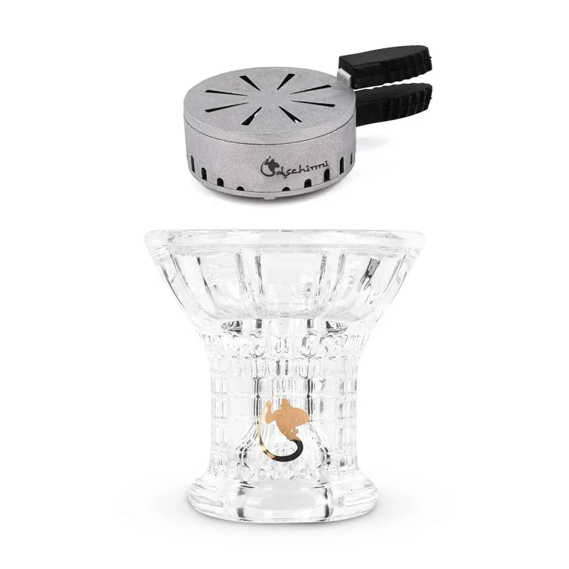 Dschinni Glaskopf Phunnel Apollon Set mit Mod und Crown HMD (zertifiziertes Laborglas High Borosilikatglas 3.3)