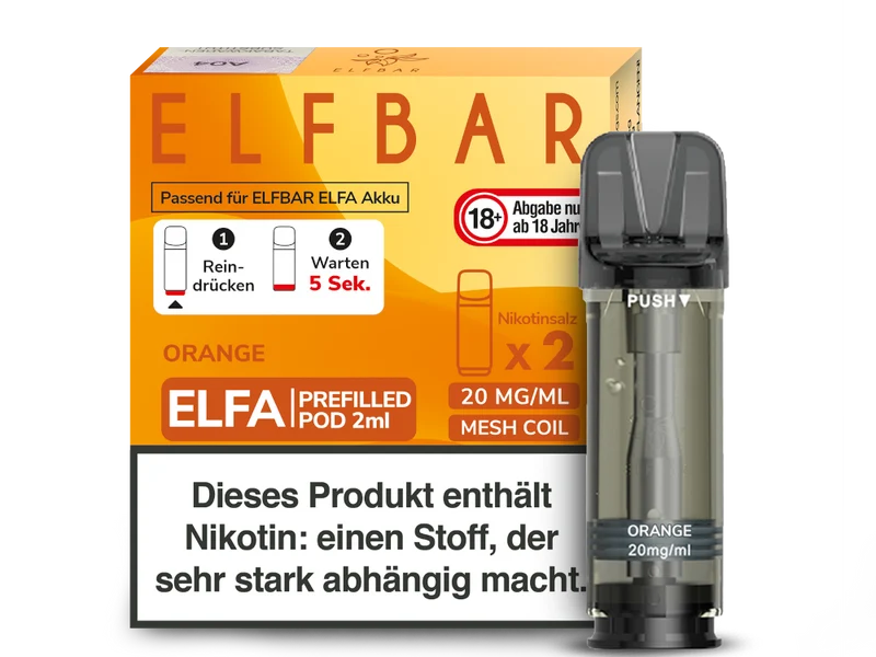Elfbar ELFA - POD Orange (2x2ml) 20mg