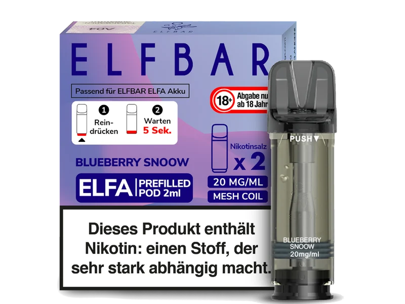 Elfbar ELFA - POD Blueberry Snow (2x2ml) 20mg