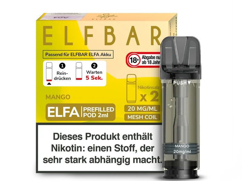 Elfbar ELFA - POD Mango (2x2ml) 20mg
