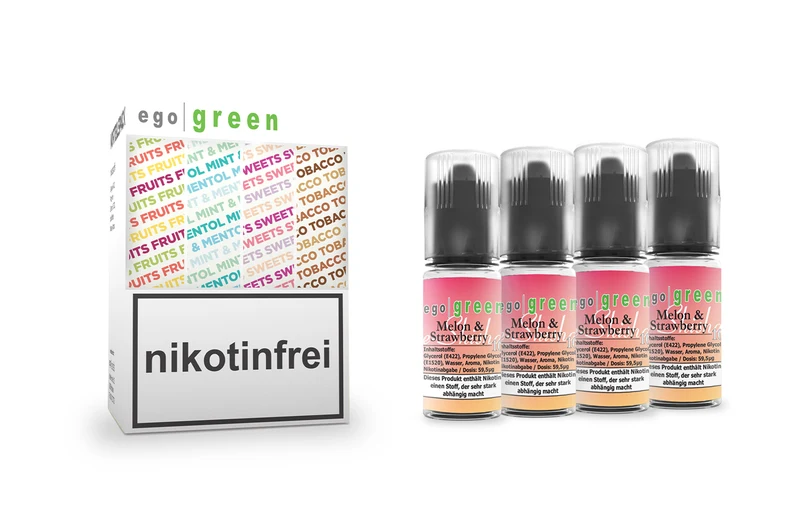 E-Shisha Liquid Melon & Strawberry [Nikotinsalz] 10ml