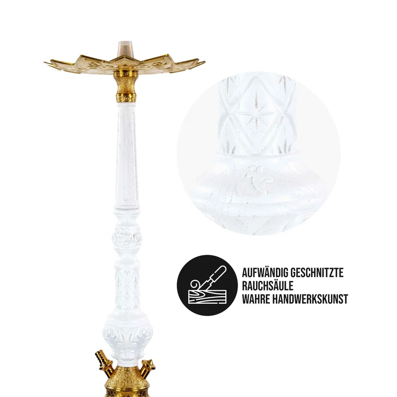Dschinni Legend Shisha V4A Weiß – Hochwertige Tradi-Shisha