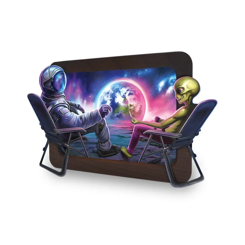 V Syndicate 3D Wood Rolling Tray Blunt Orbit – 30 × 17.8 cm