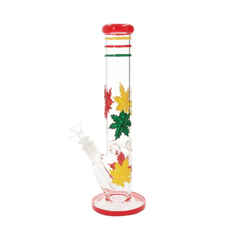 Bong Boss Glasbong Ice Zylinder Jamaika/Hanf H.35cm, Ø4,5cm, Glaschillum 18er Schliff