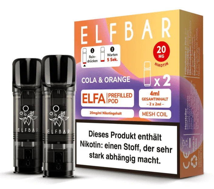 ELFBAR ELFA 2 Pods Cola & Orange - 20mg/ml