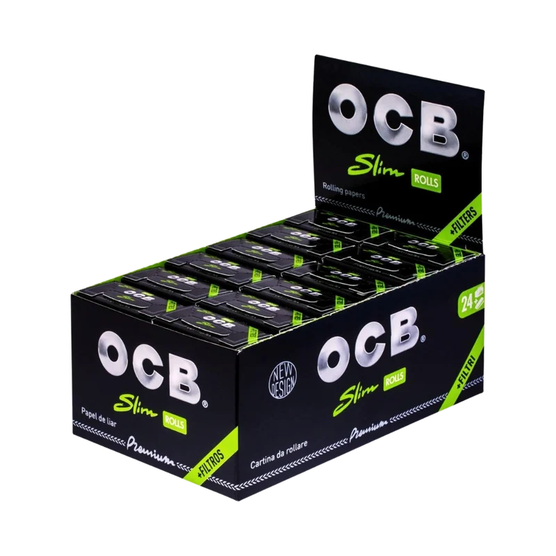 OCB SCHWARZ - Rolls Slim - 24x4mtr. + Tips