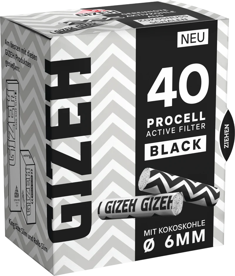 Gizeh Procell Active Filter Black 40er