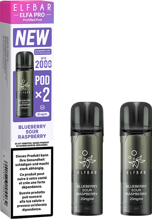 Elfbar Elfa Pro V2 Blueberry Sour Raspberry 2ml 2Pods