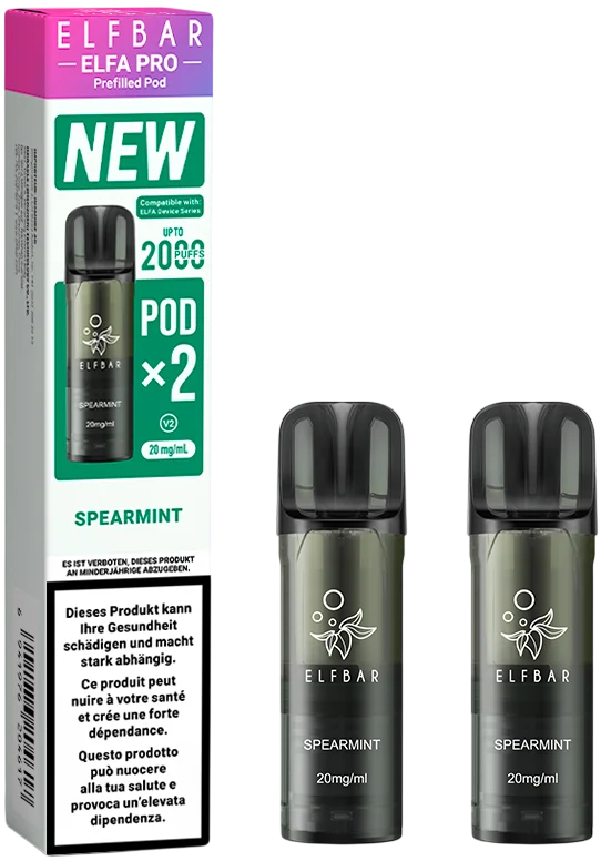 Elfbar Elfa Pro V2 Spearmint 2ml 2Pods