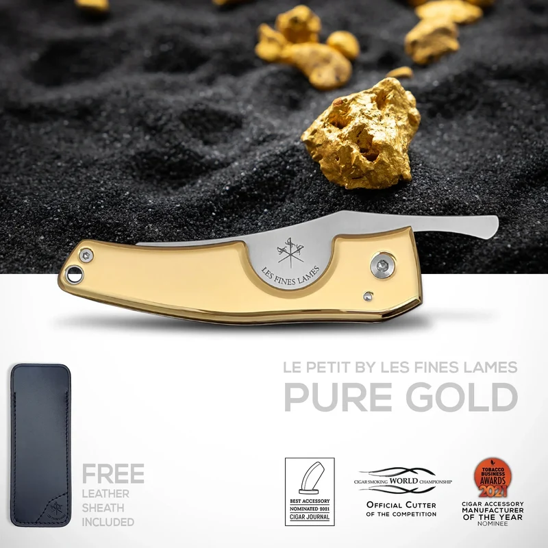 Les Fines Lames LE PETIT Gold Zigarrenabschneider