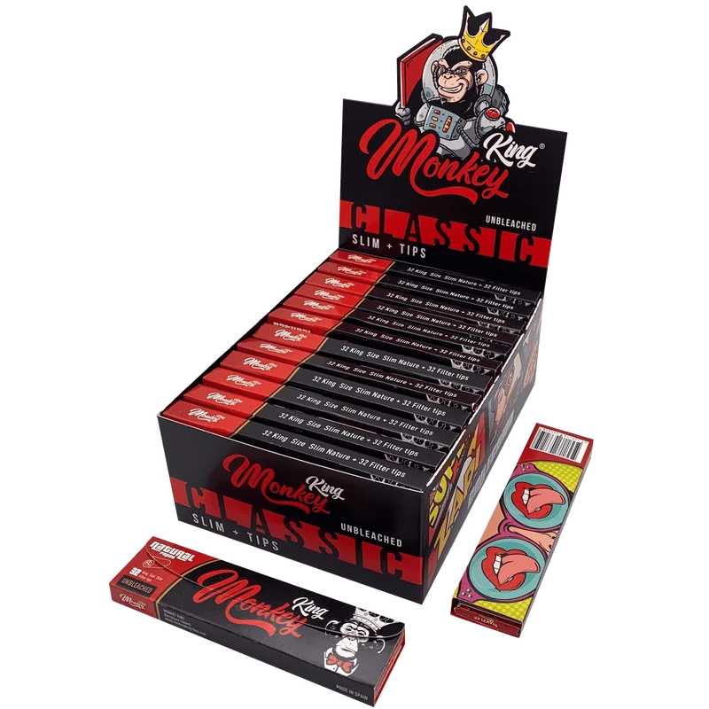 Monkey King King Size Slim Classic + Tips 14gr 32 Blatt