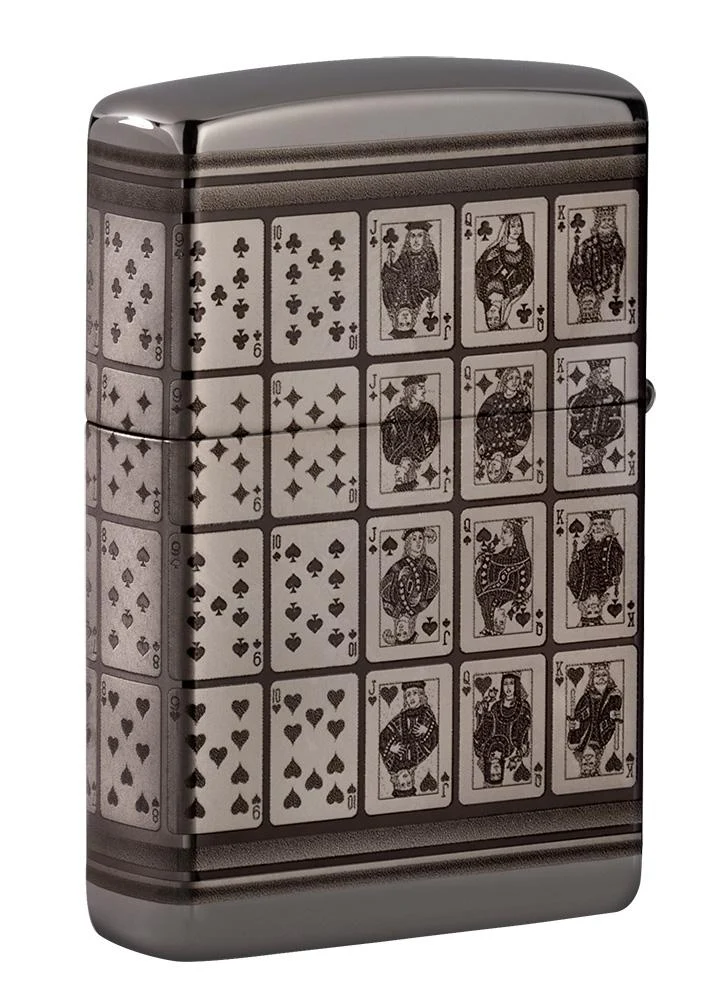 Zippo Playing Cards Design - Black Ice