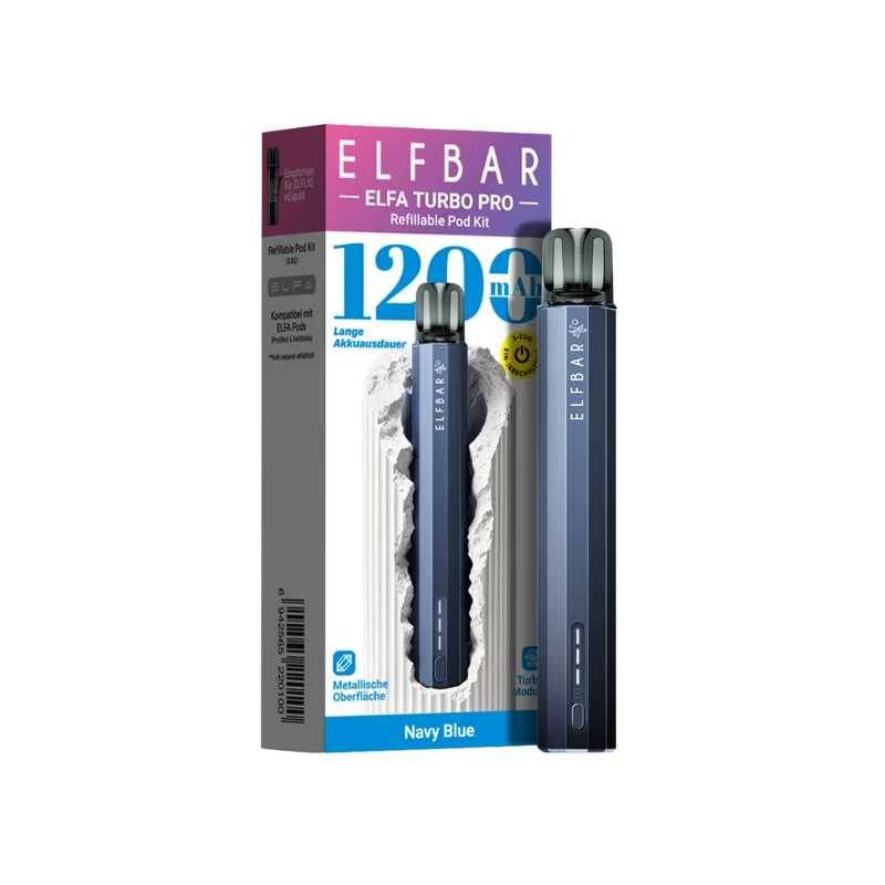 Elfbar ELFA Turbo Pro Refillable Pod Kit - Navy Blue