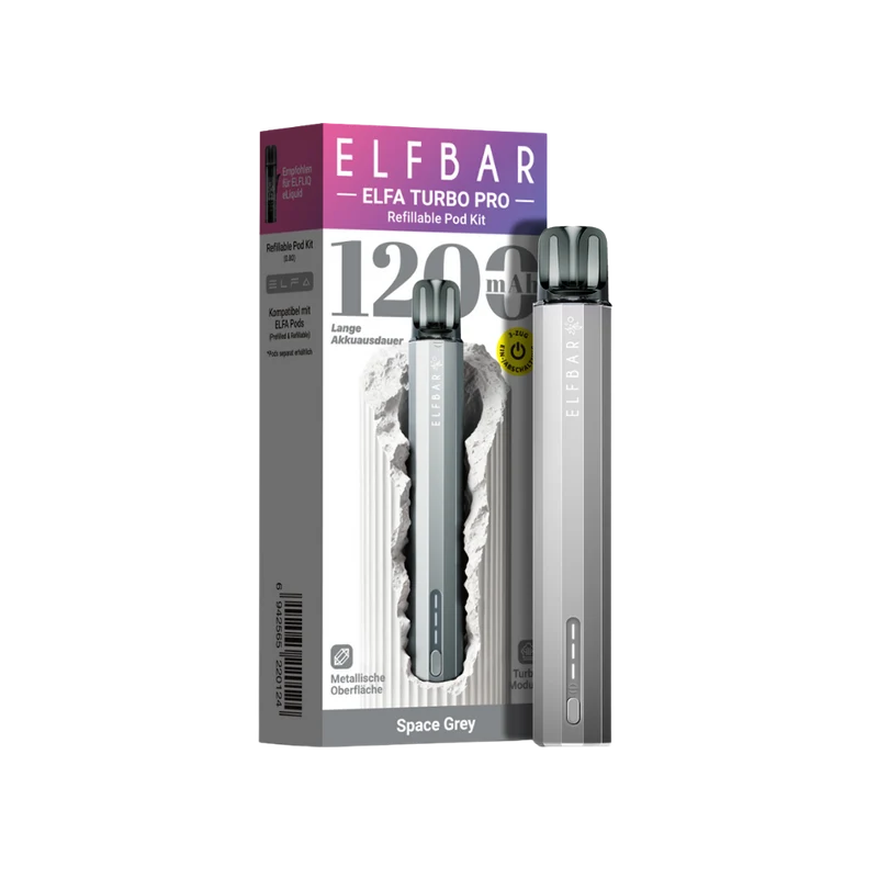 Elfbar ELFA Turbo Pro Refillable Pod Kit - Space Grey