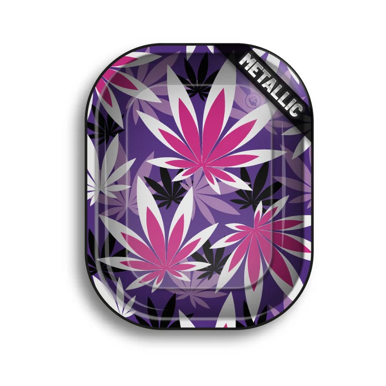 FireFlow Rolling Tray S «Pink Leaves 1/4» 14 × 18 cm (4 Stk.)