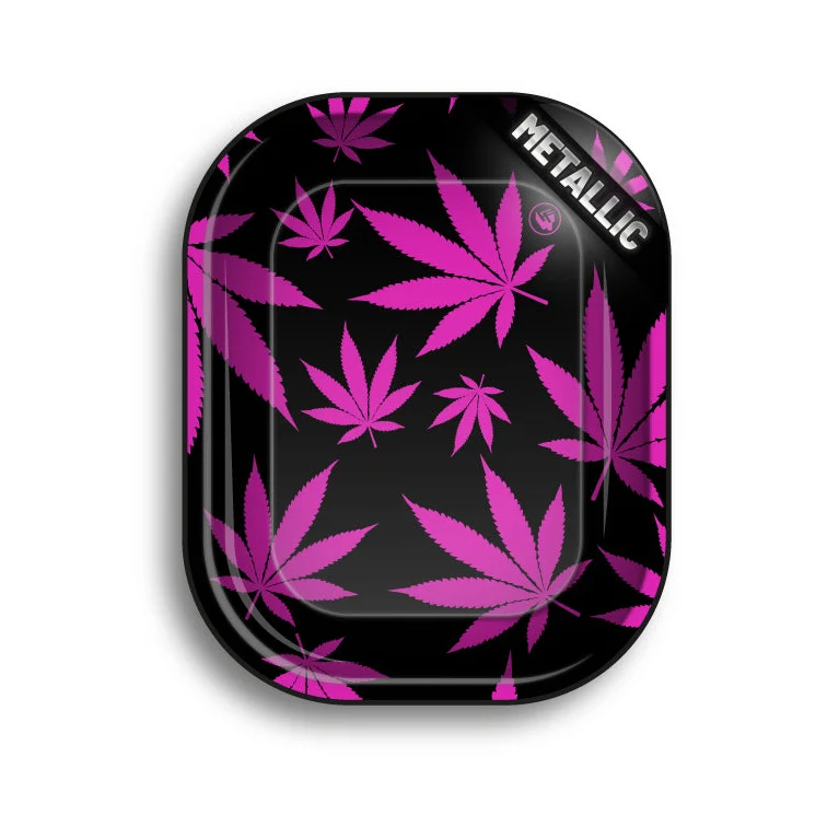 FireFlow Rolling Tray S «Leaves Pink» 14 × 18 cm (4 Stk.)