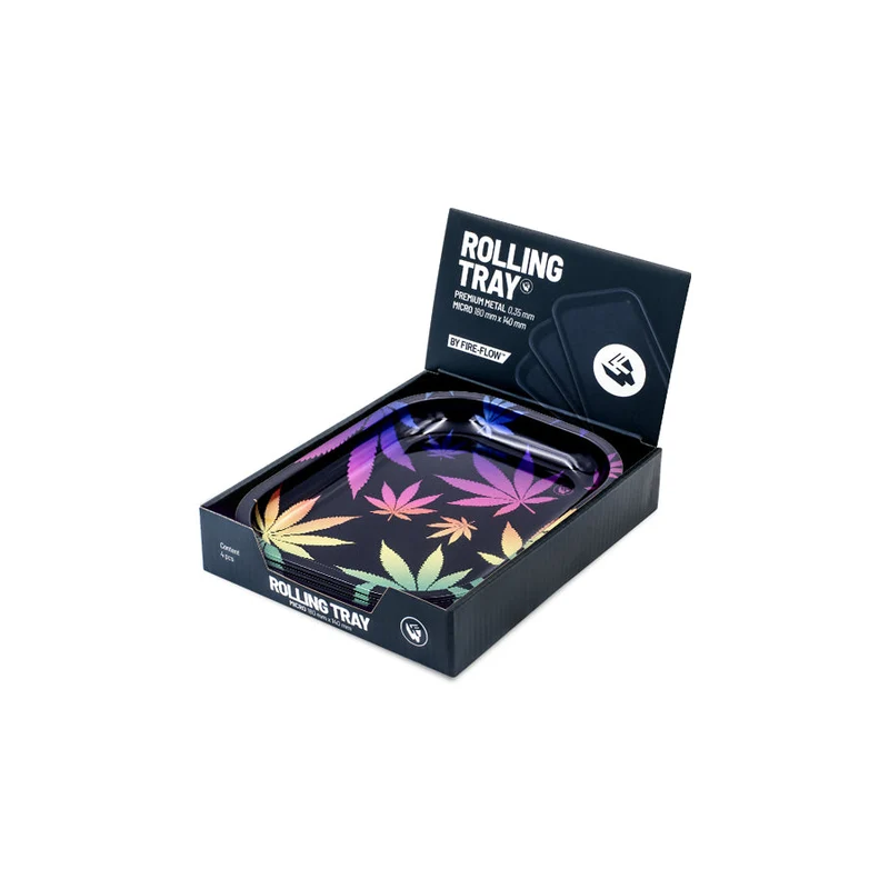 FireFlow Rolling Tray S «Leaves Gradient» 14 × 18 cm (4 Stk.)