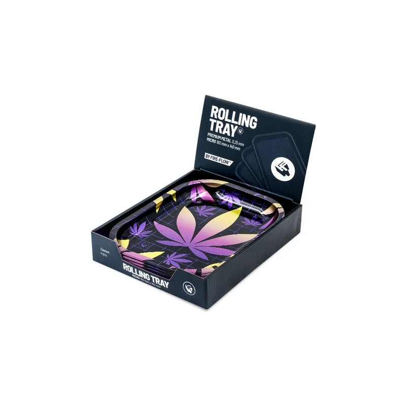 FireFlow Rolling Tray S «Leaves 37 4/4» 14 × 18 cm (4 Stk.)