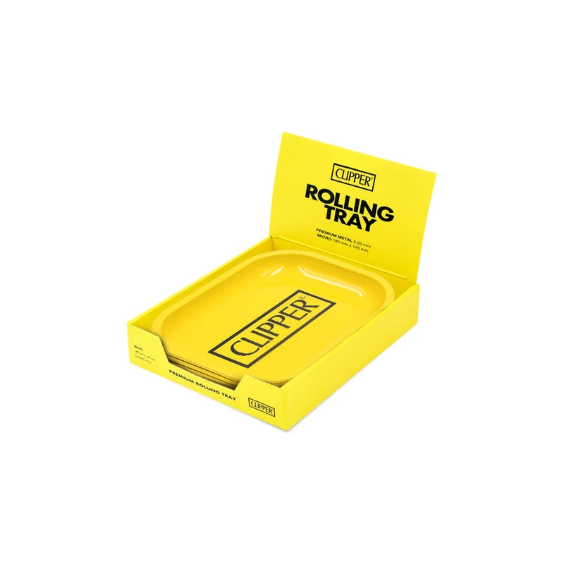 FireFlow Rolling Tray S «Clipper Logo Yellow» 14 × 18 cm (4 Stk.)