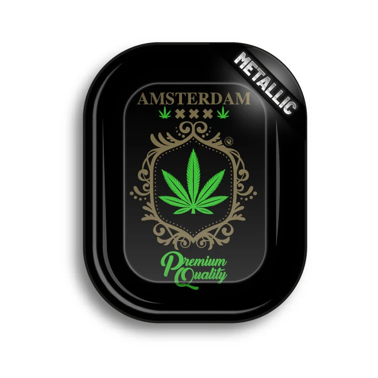 FireFlow Rolling Tray S «Adam Leaf Gold» 14 × 18 cm (4 Stk.)