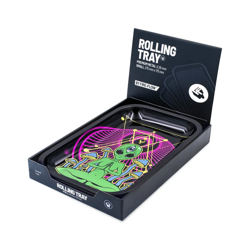 FireFlow Rolling Tray M «Trippy Alien» 27.5 × 17.5 cm (4 Stk.)