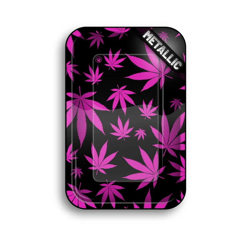 FireFlow Rolling Tray M «Leaves Pink» 27.5 × 17.5 cm (4 Stk.)