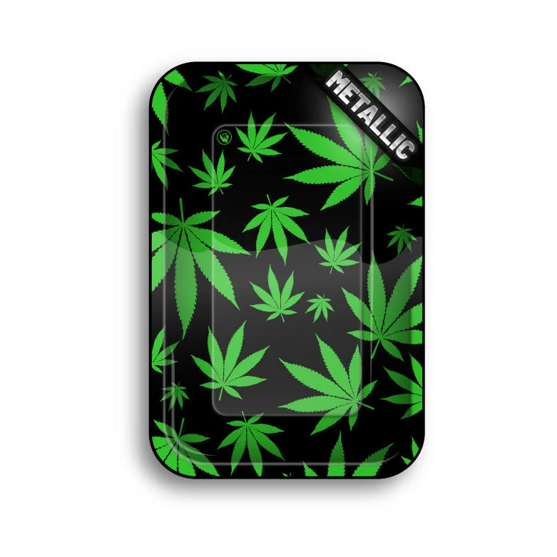 FireFlow Rolling Tray M «Leaves Green» 27.5 × 17.5 cm (4 Stk.)