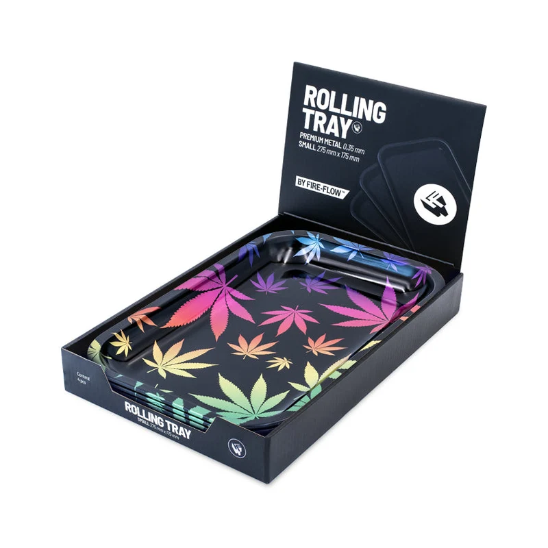 FireFlow Rolling Tray M «Leaves Gradient» 27.5 × 17.5 cm (4 Stk.)