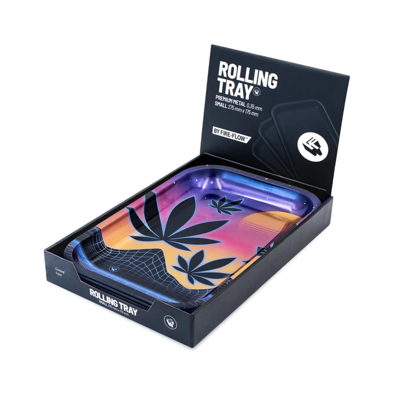 FireFlow Rolling Tray M «Leaves 37 3/4» 27.5 × 17.5 cm (4 Stk.)