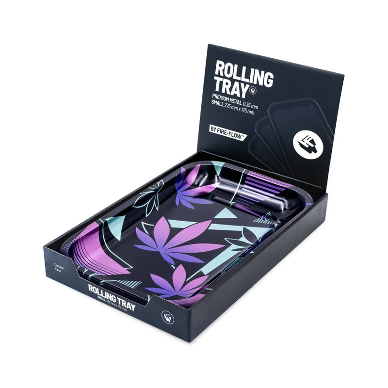 FireFlow Rolling Tray M «Leaves 37 2/4» 27.5 × 17.5 cm (4 Stk.)