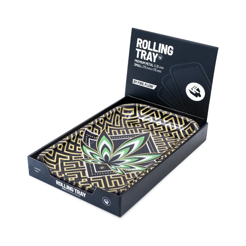 FireFlow Rolling Tray M «Leaves 34 4/4» 27.5 × 17.5 cm (4 Stk.)