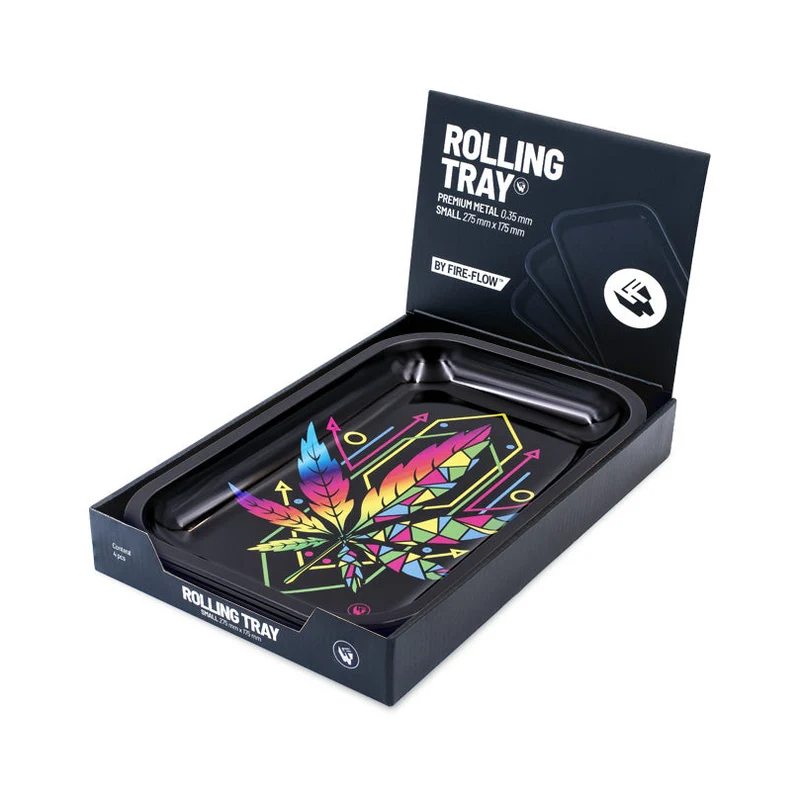 FireFlow Rolling Tray M «Geometrical Leaves» – 4 Stk.