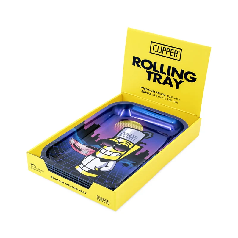 FireFlow Rolling Tray M «Clipperman Retrowave» – 4 Stk.