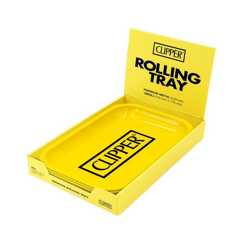 FireFlow Rolling Tray M «Clipper Logo Yellow» – 4 Stk.