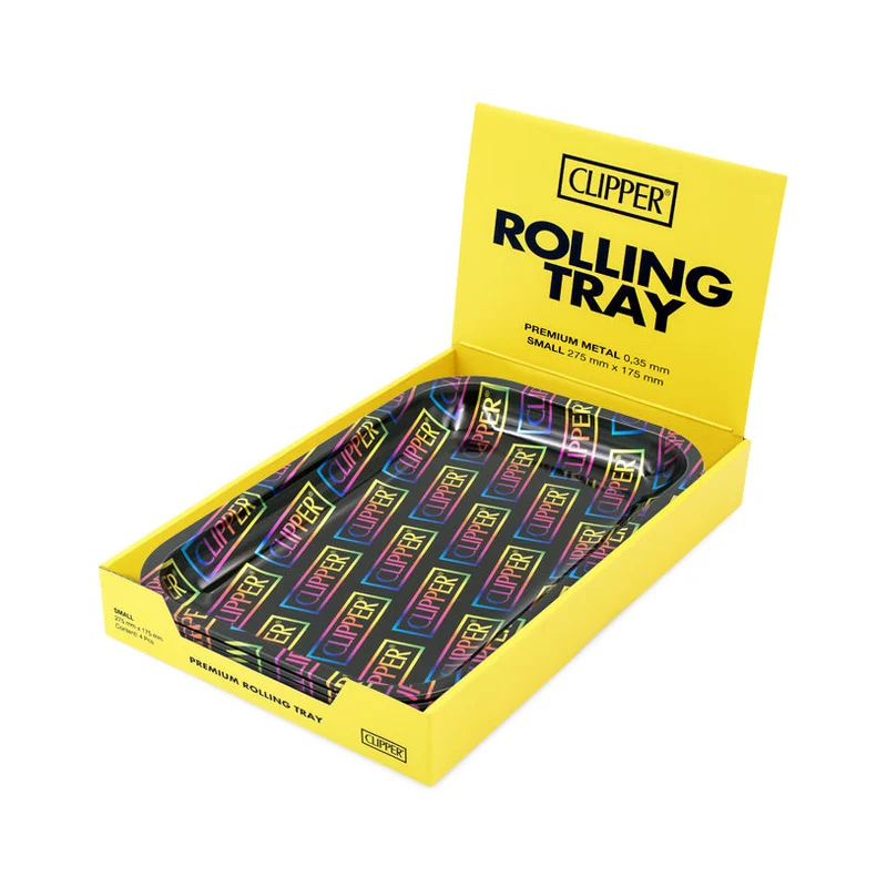 FireFlow Rolling Tray M «Clipper Logo Rainbow» – 4 Stk.