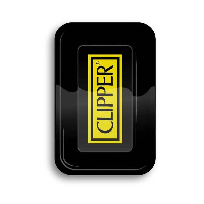 FireFlow Rolling Tray M «Clipper Logo Black» – 4 Stk.