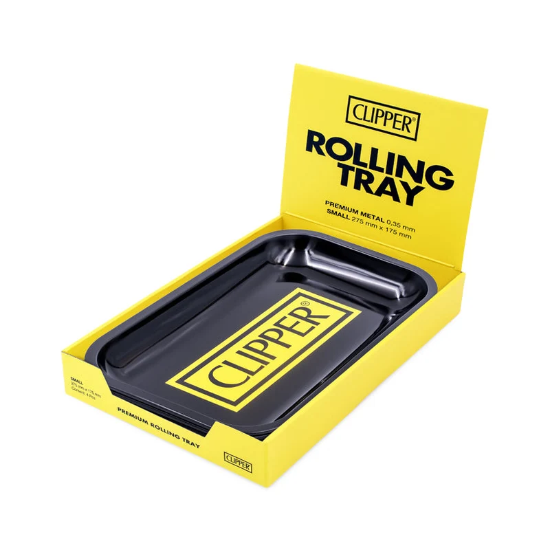 FireFlow Rolling Tray M «Clipper Logo Black» – 4 Stk.